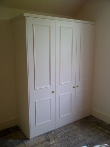 Bespoke Victorian style built in wardrobes produced and installed by SJS.